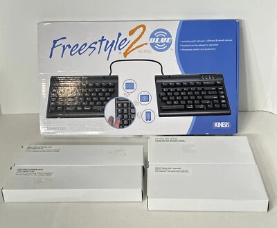 Kinesis KB800MB-BT20 Freestyle2 Blue 4 Mac Keyboard With Palm Rest & Lifters - Image 1 of 4