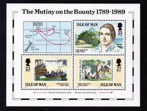 ISLA DE MAN MNH 1989 MS415 BICENTENARIO DE MOTÍN EN LA RECOMPENSA - Imagen 1 de 1