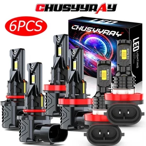 For Toyota 4Runner 2010-2020 LED Headlight Bulbs Hi/Lo Beam Fog Light Kit 6500K - Picture 1 of 21