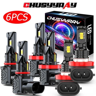 For Toyota 4Runner 2010-2020 LED Headlight Bulbs Hi/Lo Beam Fog Light Kit 6500K - Image 1 of 4