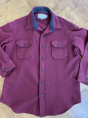 Banish Woolen Mills USA Size XL Button Front Red Shacket Shirt Jacket Unisex - Image 1 of 4