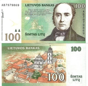 Litauen 100 Litų 2000 P-62 UNC / 1- - Bild 1 von 1