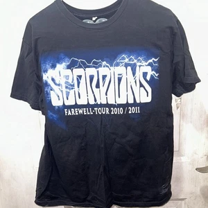 T-shirt maglietta Scorpions 2010 2011 Farewell Tour nera L double face - Foto 1 di 4