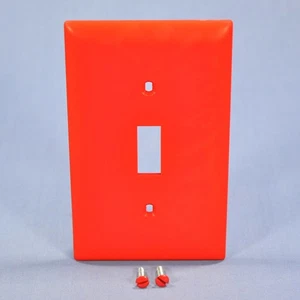 Pass and Seymour TP1-RED Red 1-Gang Unbreakable Toggle Switch Nylon Cover Plate - Picture 1 of 5