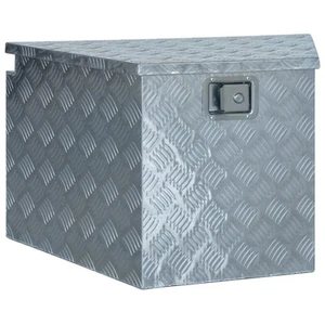 Aluminium Box Silver Storage Chest Trunk Organiser Trailer Drawer Box vidaXL - Picture 1 of 5