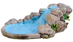 Blue DIY Miniature Mini Water Pool Fairy Garden Lawn Ornament Outdoor Statues - Picture 1 of 6