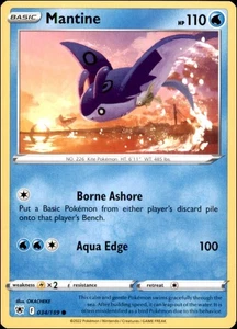 Pokemon - 2X Mantine #034/189 - SWSH10: Astral Radiance Common - Picture 1 of 2