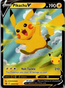 Black Star Promo Pikachu V SWSH143 Promo SWSH: Sword & Shield Promo Cards - Picture 1 of 2