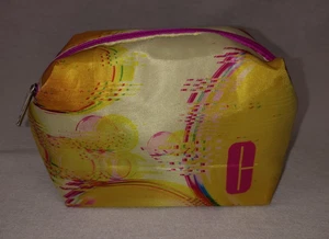 Clinique Yellow Makeup Bag Unused, No Tags, Medium with Zip Top - Picture 1 of 15