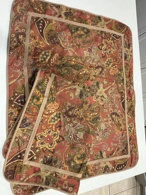 Chaps Ralph Lauren  2 Chandler Paisley Standard  Pillow Shams Brown Green - Image 1 of 4