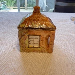 Cuenco de azúcar cubierto de colección Price Bros. Cottage Ware con asas pintado a mano Inglaterra - Imagen 1 de 12