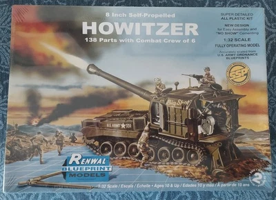 Obús autopropulsado Renwal de 8 pulgadas caja sellada de fábrica 1:32 85-7855 SSP Foto 1 de 4