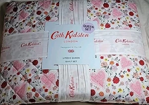 Cath Kidston Floral Heart - Juego de edredón rosa REINA, 90"x90" + 2 fundas 20"x27" - Imagen 1 de 6