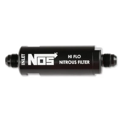 NOS 15556NOS; Hi-Flow Nitrous Filter, -06AN male, Black, 140 Micron - Image 1 of 4
