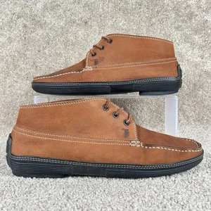 Botas de vestir Tods Chukka Desert para hombre de cuero marrón 9,5 hechas en Italia - Imagen 1 de 14