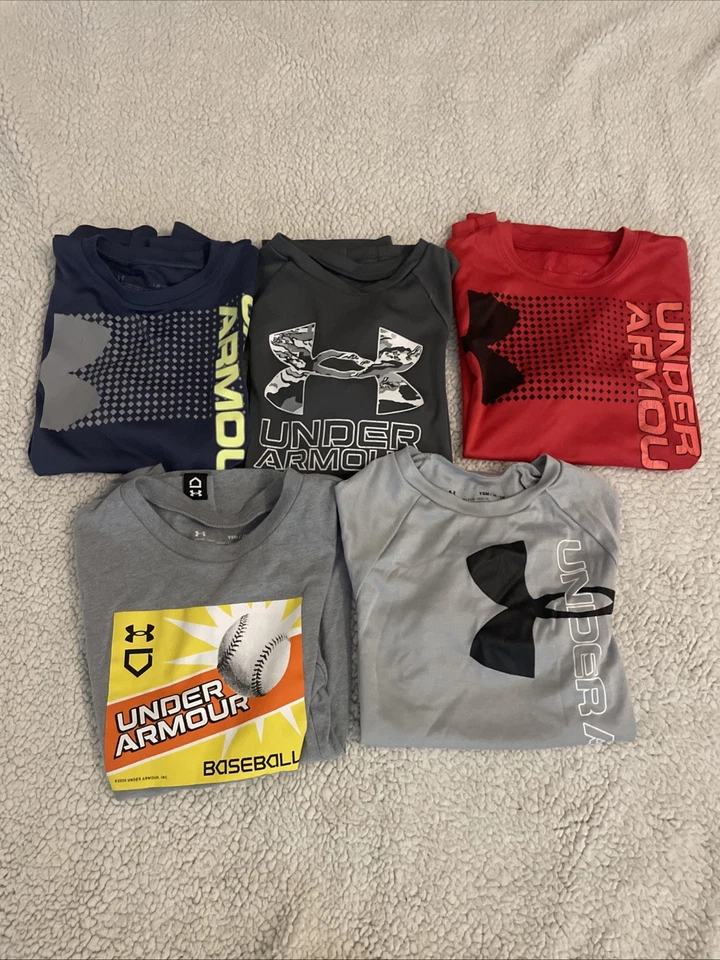 Lote de 5 camisetas Under Armour talla YSM juveniles pequeñas manga corta varios colores Foto 1 de 4