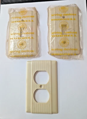 Placas de interruptores y cubiertas de receptáculos Art Deco vintage, lote de 3 Foto 1 de 4