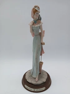 Leonardo Elegance Figurine Parasol Lady with Bird Collectable Decor 27cm - Picture 1 of 9