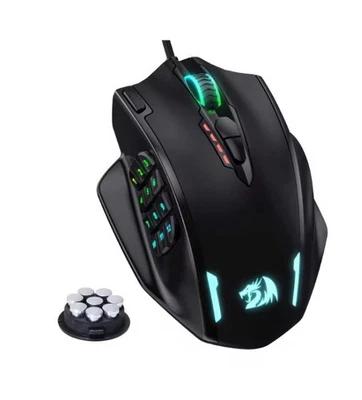 Redragon M908 Wired LED Laser Gaming Mouse with 18 Button for PC MMO - Image 1 of 4