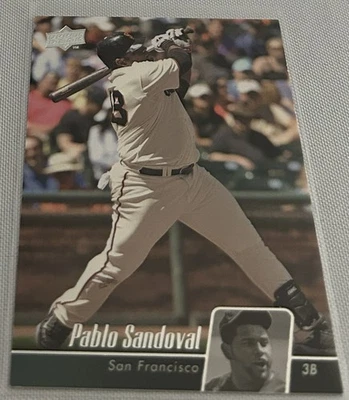 Tarjeta base 2010 Upper Deck 1 béisbol Pablo Sandoval Gigantes de San Francisco #429 Foto 1 de 2