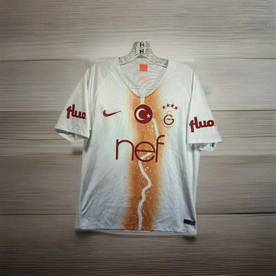 Galatasaray Jersey Mens Medium White Nike Dri Fit Futball Football Soccer SPOTS - Image 1 of 4