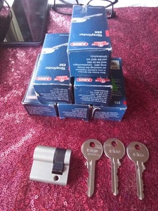 6 ISEO Halbzylinder 0/25 mit Je 3 Schlüssel verschiedene schließend  - Bild 1 von 6