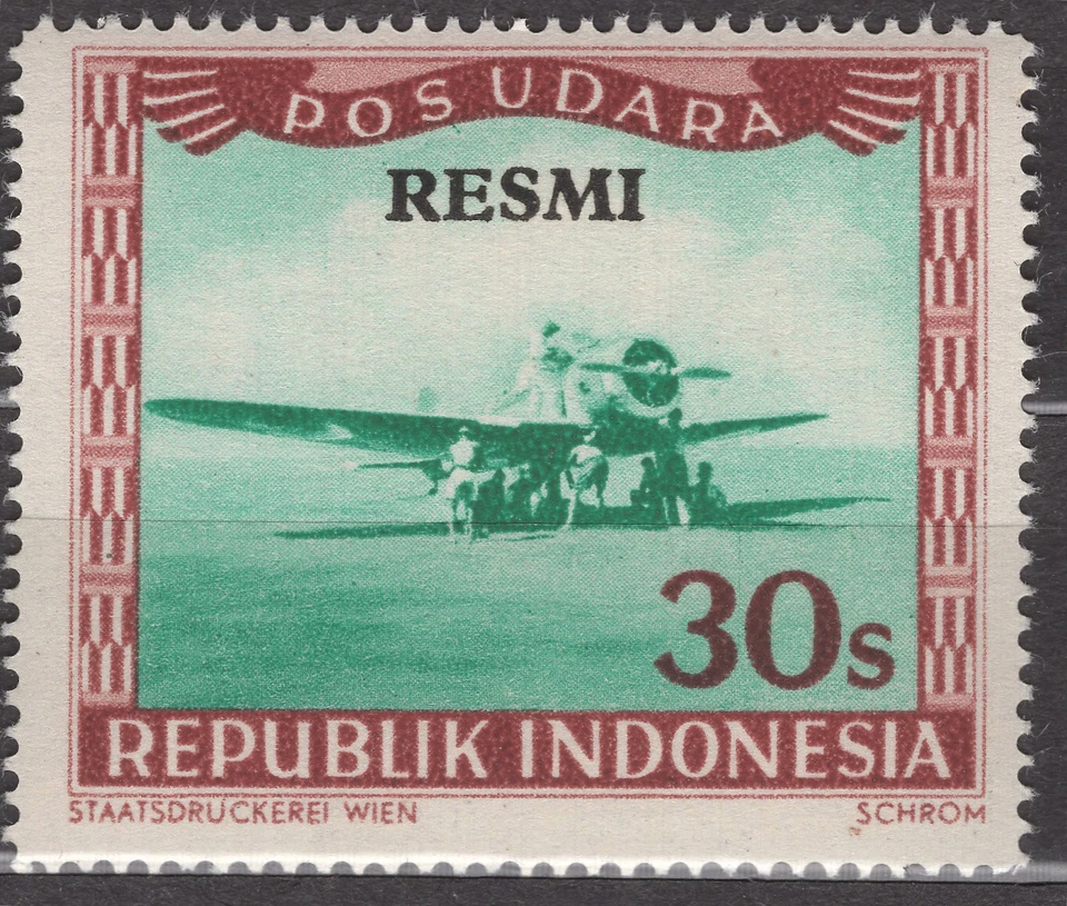 1949 Negara Republik Indonesia Repoeblik Local "RESMI"SAS#60 Mi#160 Airplane MNH - Image 1 of 1