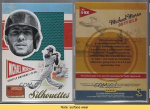 2013 Panini America's Pastime Silhouettes Materials Gold /15 Mike Morse Michael