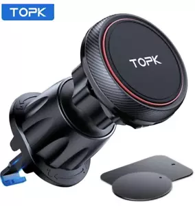 TOPK Magnetic Car Phone Mount in Phone Holder Air Vent Magnetic 6 N52 Magnets - Picture 1 of 5