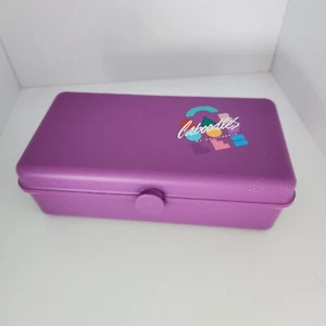 Vintage Caboodles Make Up Case Purple Trinket Box With Mirror Cali Retro 80s 90s - Picture 1 of 16