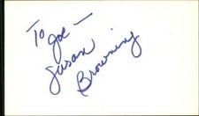 Susan Browning d. 2006 Mary Hartman, Mary Hartman Signed 3"x5" Index Card