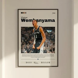 Victor Wembanyama Poster, San Antonio Spurs Kunst, Korbdruck, Wemby Spurs Kunst - Bild 1 von 10
