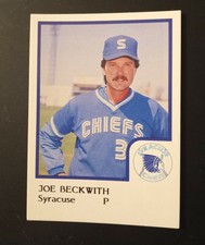 1986 ProCards Syracuse Chiefs Joe Beckwith