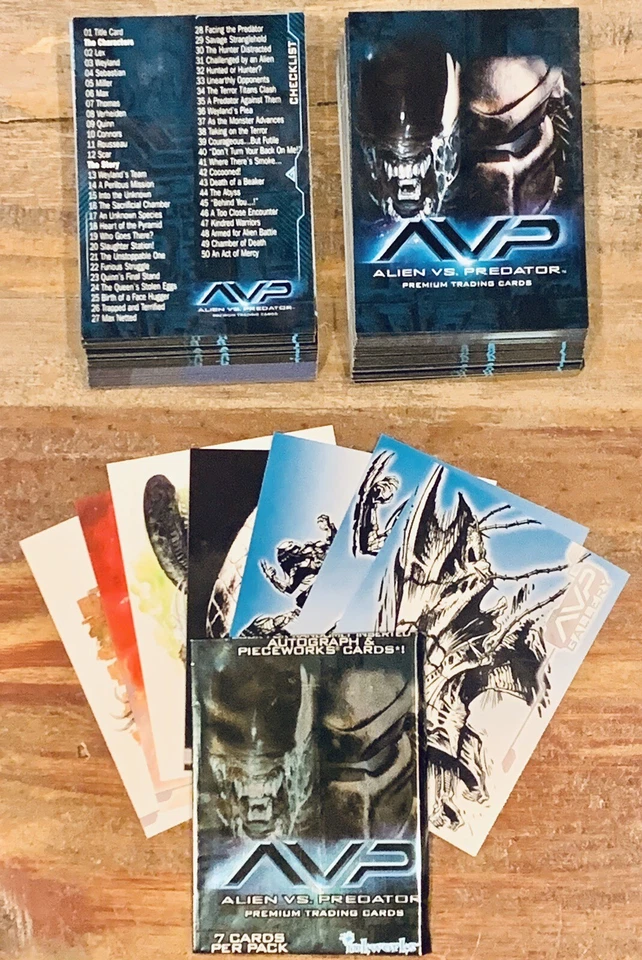2004 INKWORKS Alien vs. Predator - COMPLETE 90 CARD BASE SET AND WRAPPER - Image 1 of 1