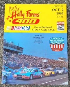 1983 NORTH WILKESBORO Speedway NASCAR Race Program & Lineup HOLLY FARMS RACING - Picture 1 of 8