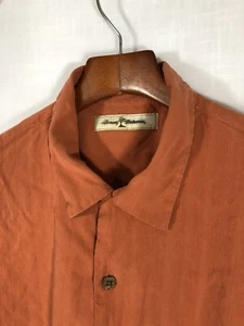Tommy Bahama Men’s Shirt 100% Silk Short Sleeve M - Picture 1 of 6