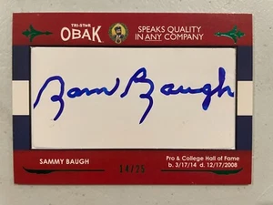 Sammy Baugh 2011 Tristar Obak Cut Signatures Auto 14/25  - Picture 1 of 2