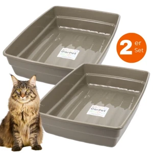 2x Katzenklo XXL Katzentoilette Katzen Schalentoilette Klo Toilette Doppelpack - Bild 1 von 6