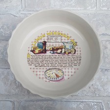 VINTAGE Flan Torta Piatto 80s Stile Retrò Ashley ceramica meringa al limone ricetta