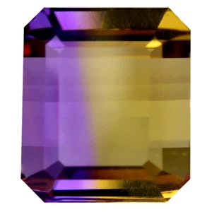 10.18 ct Mind-Boggling Octagon (13 x 11 mm) Brazil Purple and Yellow Ametrine - Picture 1 of 1