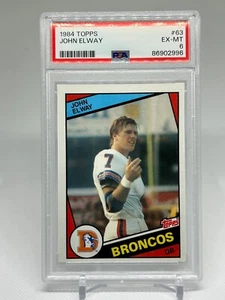 Topps John Elway Rookie RC #63 1984 PSA 6 HOF Denver Broncos - Imagen 1 de 2