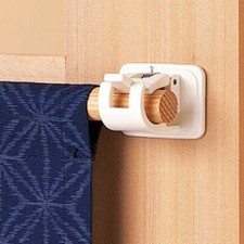 2pc/Set Heavy Duty Self Adhesive Wall Curtain Rod Pole Wall Bracket Support Hook