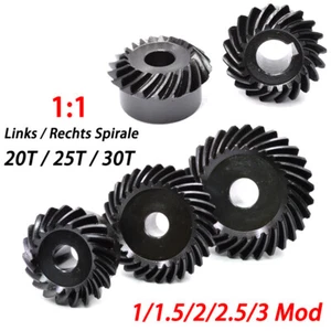 45# Stahl 1/1,5/2/2,5/3 Mod Spiralkegelrad Links / Rechts Spirale 20/25/30 Zähne - Picture 1 of 7