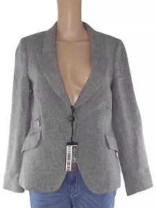 Seventy Giacca Donna Grigio Taglia 42 M Medium 1 Bottone Sfiancata Alpaca Lana - Bild 1 von 14