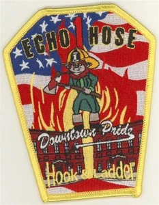 Connecticut Fire Dept Echo Hose Hook Ladder Downtown 1 Patch - Picture 1 of 1
