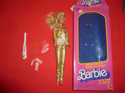 Barbie Reve d'or da sogno Mattel 1980 con scatola originale - Immagine 1 di 4