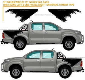 Bedside Racing Stripe Graphic Mud Splash Truck 4x4 Vinyl Decal Sticker - Picture 1 of 1
