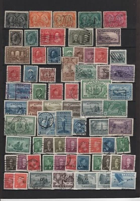 Canada  lot used and mint  F-VF Lakeshore Philatelics - Image 1 of 2