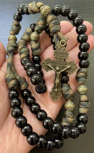 Military Rosary, Durable  Catholic Rosary - Paracord Rosary- Handmade - Picture 1 of 6