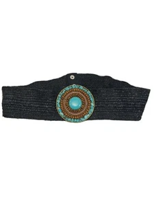 Tourquise High Waist Button Snap Belt - Picture 1 of 8